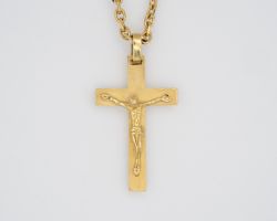 Kreuz aus Gold mit Jesus
